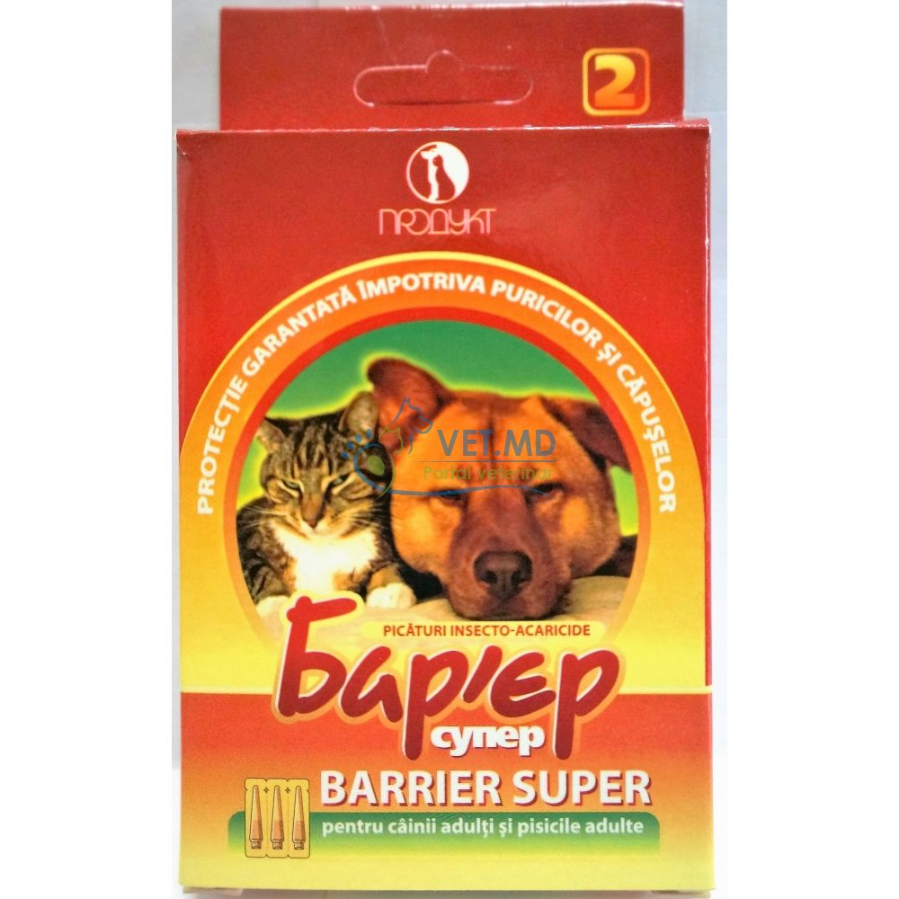 Barrier Super picaturi pentru caini si pisici ( 1 fiolă)